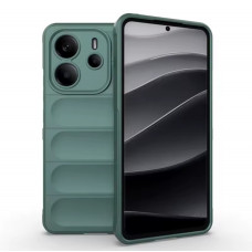 Силіконовий протиударний чохол для Xiaomi Redmi Note 14 4G (24117RN76G) Темно-зелений
