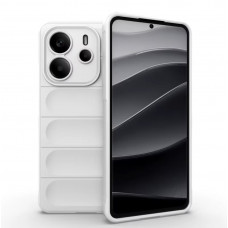 Силиконовый противоударный чехол для Xiaomi Redmi Note 14 4G (24117RN76G) Белый