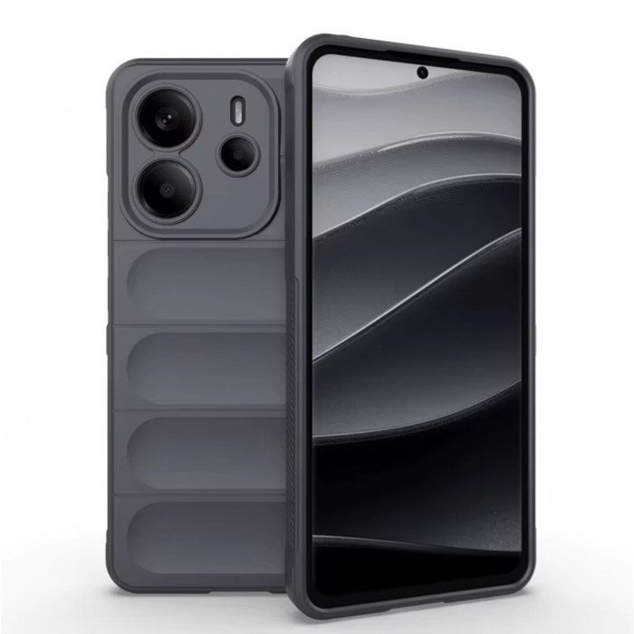 Силіконовий протиударний чохол для Xiaomi Redmi Note 14 5G Темно-сірий