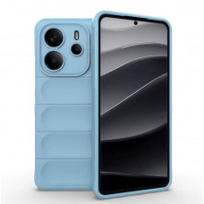 Силиконовый противоударный чехол для Xiaomi Redmi Note 14 4G (24117RN76G) Голубой