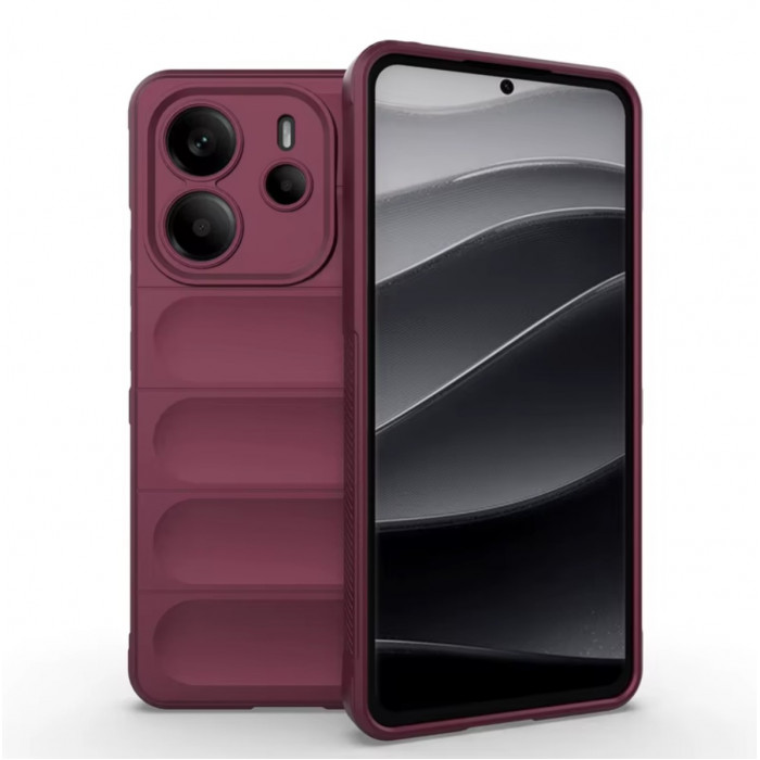 Силиконовый противоударный чехол для Xiaomi Redmi Note 14 4G (24117RN76G) Cливовый