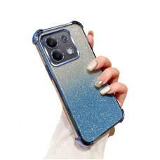 Чехол с блестками и защитой камеры для Xiaomi Redmi Note 14s Бирюзовый