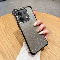 Чехол с блестками и защитой камеры для Xiaomi Redmi Note 14s Черный