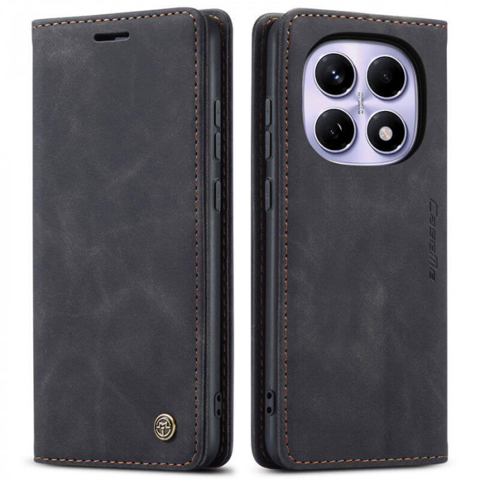 Чохол-книжка CaseMe із нубуку для Xiaomi Redmi Note 15 5G Чорний