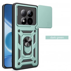 Ультратонкий противоударный чехол Camshield для Xiaomi Redmi Note 15 Pro+ 5G с кольцом-держателем Зелёный