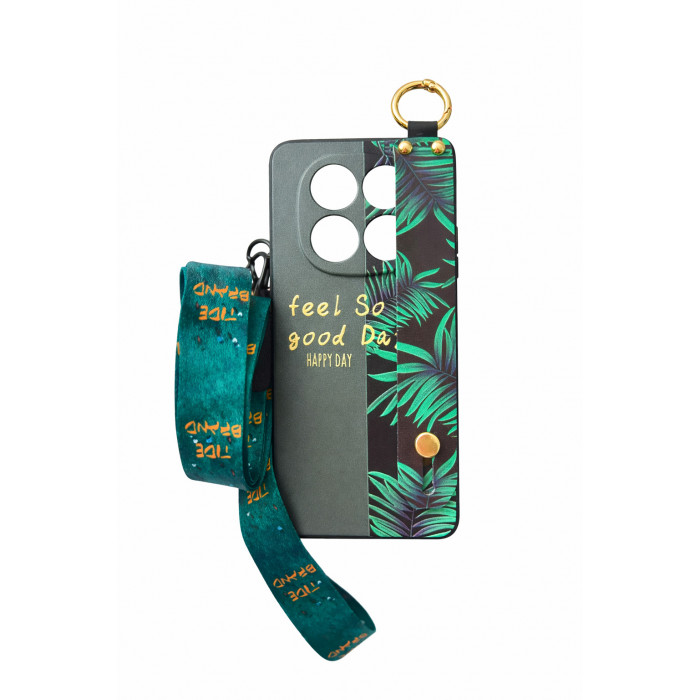 Силіконовий чохол для Xiaomi Redmi Note 14 Pro 5G з ремінцем-підставкою та на шию Happy Day