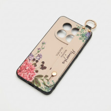 Силиконовый чехол для Xiaomi Redmi Note 14 Pro 5G с ремешком-подставкой Flowerplus