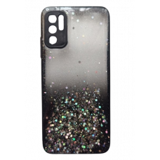 Чехол Stardust с цветными бортиками для Xiaomi Redmi Note 10 5G Черный