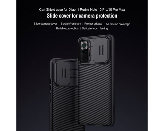 Чехол Nillkin CamShield для Xiaomi Redmi Note 10 Pro Чёрный