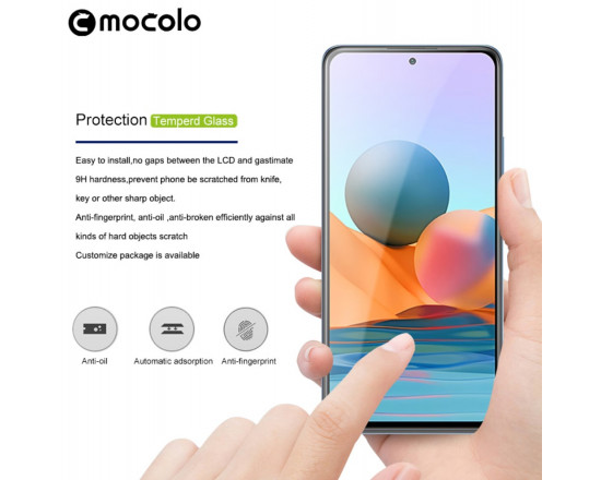 Захисне скло Mocolo (Full Glue) для телефону Xiaomi Redmi Note 10/10s