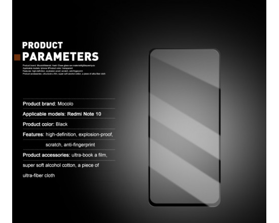 Защитное стекло Mocolo (Full Glue) для телефона Xiaomi Redmi Note 10 Pro