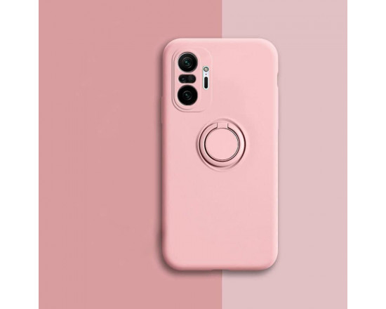Силіконовий чохол Soft Touch з кільцем-тримачем для Xiaomi Redmi Note 10 Pro Рожевий