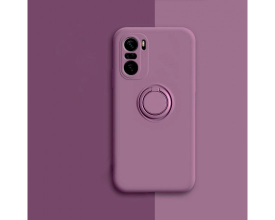 Силиконовый чехол Soft Touch с кольцом-держателем для Xiaomi Redmi Note 10/10s Фиолетовый