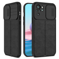 Силиконовый бампер с защитой для камеры для Xiaomi Redmi Note 10/10s Чёрный