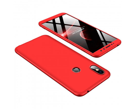 Матовый защитный чехол GKK 360° для Xiaomi Redmi S2 Красный