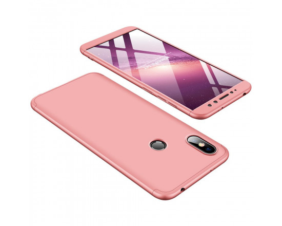 Матовий захисний чохол GKK 360° для Xiaomi Redmi S2 Рожевий