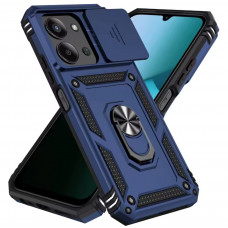 Ультратонкий противоударный чехол Camshield для Xiaomi Redmi 15C 171мм с кольцом-держателем Синий