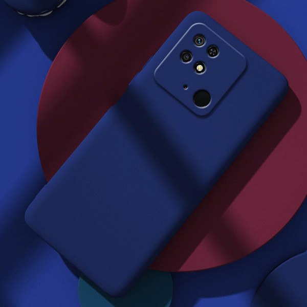 Силиконовый чехол Soft Touch для Xiaomi Redmi 10c Синий