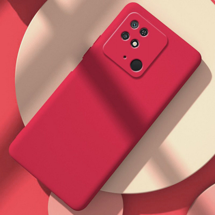 Силиконовый чехол Soft Touch для Xiaomi Redmi 10c Малиновый