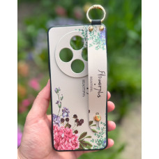 Силиконовый чехол для Xiaomi Poco C75 с ремешком-подставкой Flowerplus