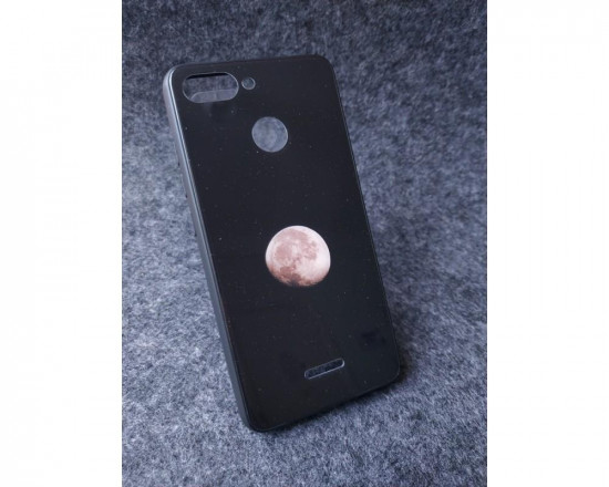 Глянцевый силиконовый бампер для Xiaomi Redmi 4x с картинкой Луна