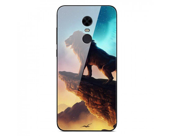 Глянцевий силіконовий бампер для Xiaomi Redmi 5 з зображенням Король Лев