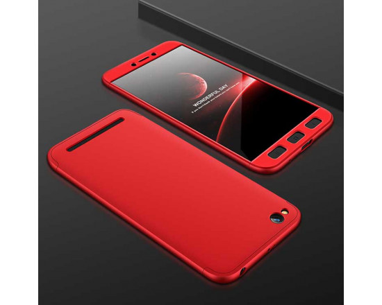 Матовый защитный чехол GKK 360° для Xiaomi Redmi 5a Красный