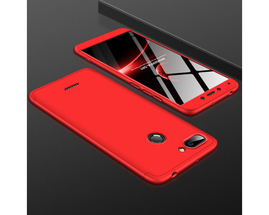 Матовый защитный чехол GKK 360° для Xiaomi Redmi 6 Красный