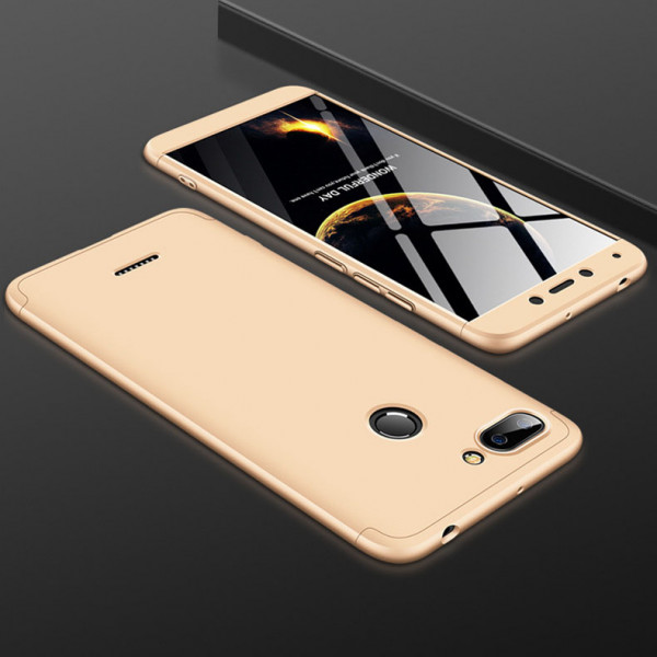 Матовий захисний чохол GKK 360° для Xiaomi Redmi 6 Золотий