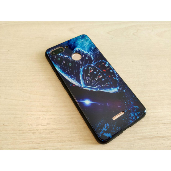 Глянцевый силиконовый бампер для Xiaomi Redmi 6 с картинкой Звездная бабочка