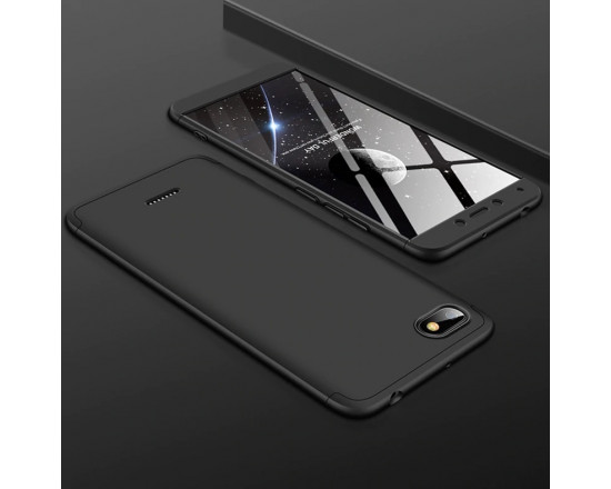 Матовый защитный чехол GKK 360° для Xiaomi Redmi 6a Черный