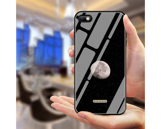 Глянцевый силиконовый бампер для Xiaomi Redmi 6a с картинкой Луна