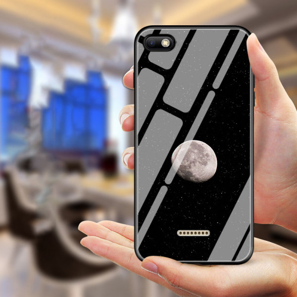 Глянцевый силиконовый бампер для Xiaomi Redmi 6a с картинкой Луна