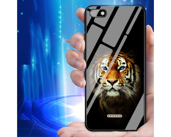 Глянцевый силиконовый бампер для Xiaomi Redmi 6a с картинкой Тигр