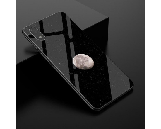 Глянцевый силиконовый бампер для Xiaomi Redmi 7a с картинкой Луна