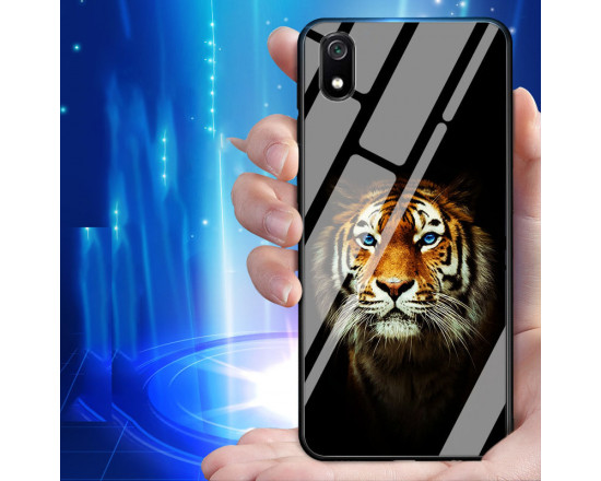 Глянцевий силіконовий бампер для Xiaomi Redmi 7a з зображенням Тигр