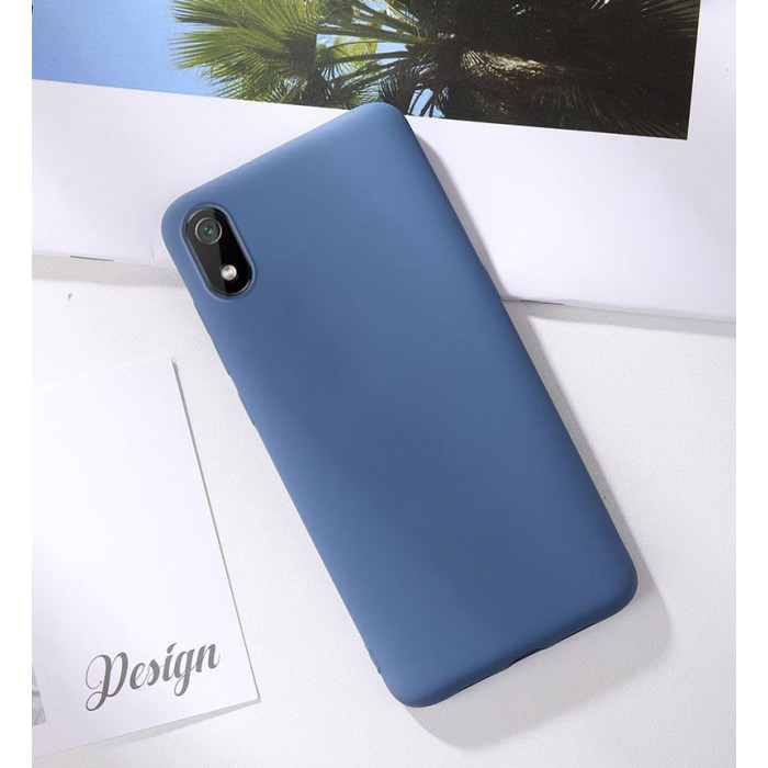 Силиконовый чехол Soft Touch для Xiaomi Redmi 7a Синий