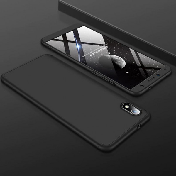 Матовый защитный чехол GKK 360° для Xiaomi Redmi 7a Черный