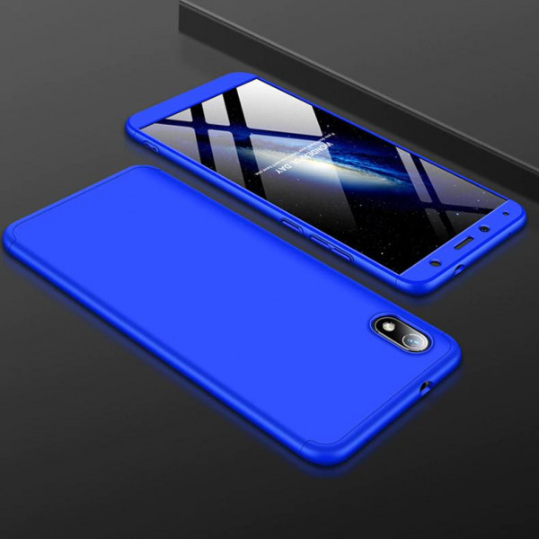 Матовий захисний чохол GKK 360° для Xiaomi Redmi 7a Синій