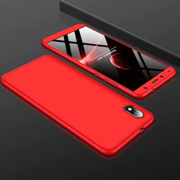 Матовый защитный чехол GKK 360° для Xiaomi Redmi 7a Красный