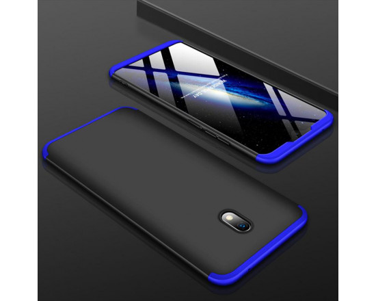 Матовый защитный чехол GKK 360° для Xiaomi Redmi 8a Чёрно-синий
