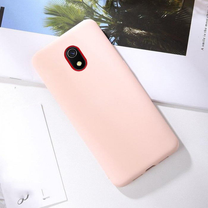 Силиконовый чехол Soft Touch для Xiaomi Redmi 8a Розовый