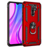 Ультратонкий противоударный чехол для Xiaomi Redmi 9 с кольцом-держателем - Красный Ультратонкий противоударный чехол для Xiaomi Redmi 9 с кольцом-держателем - Красный