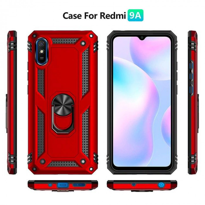 Ультратонкий протиударний чохол для Xiaomi Redmi 9a з кільцем-тримачем.