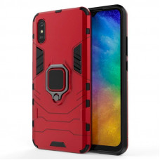 Захисний бампер IronMan для Xiaomi Redmi 9a з кільцем-тримачем Червоний