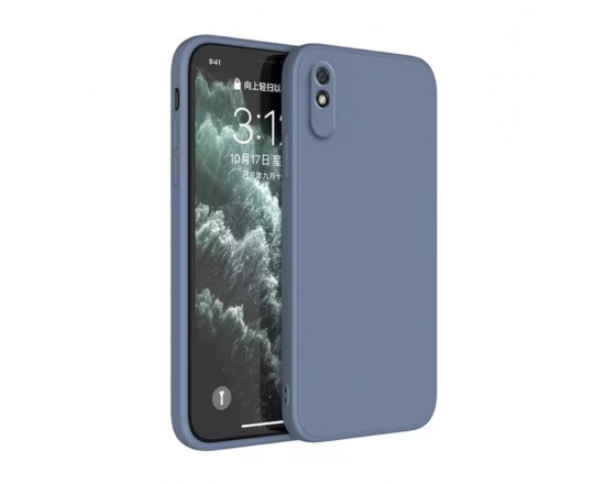 Силиконовый чехол Soft Touch для Xiaomi Redmi 9a Серо-синий