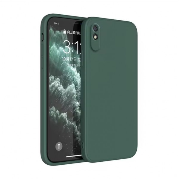 Силиконовый чехол Soft Touch для Xiaomi Redmi 9a Тёмно-зеленый