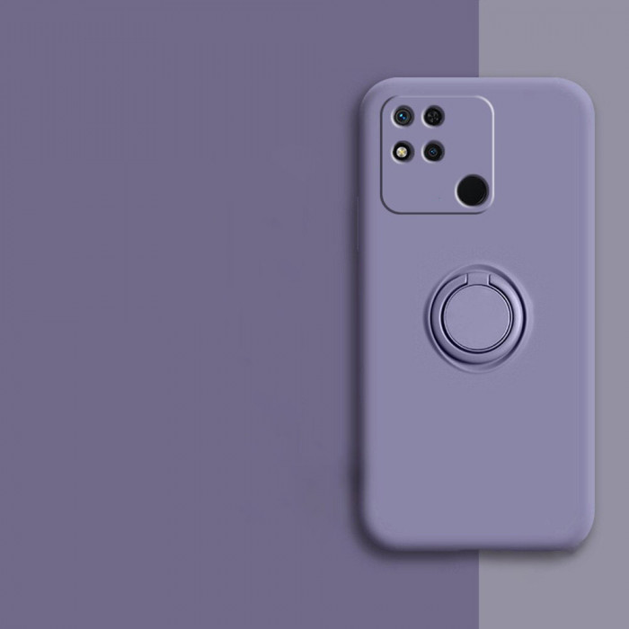 Силиконовый чехол Soft Touch с кольцом-держателем для Xiaomi Redmi 9c Лавандовый