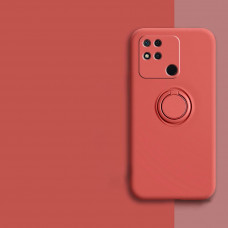 Силиконовый чехол Soft Touch с кольцом-держателем для Xiaomi Redmi 9c Малиновый