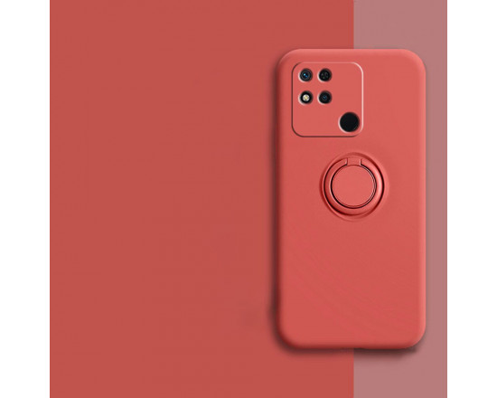 Силіконовий чохол Soft Touch з кільцем-тримачем для Xiaomi Redmi 9c Малиновий